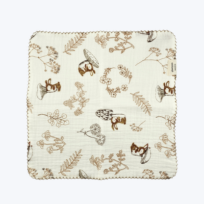 Forest Bunny Cotton Gauze Handkerchief