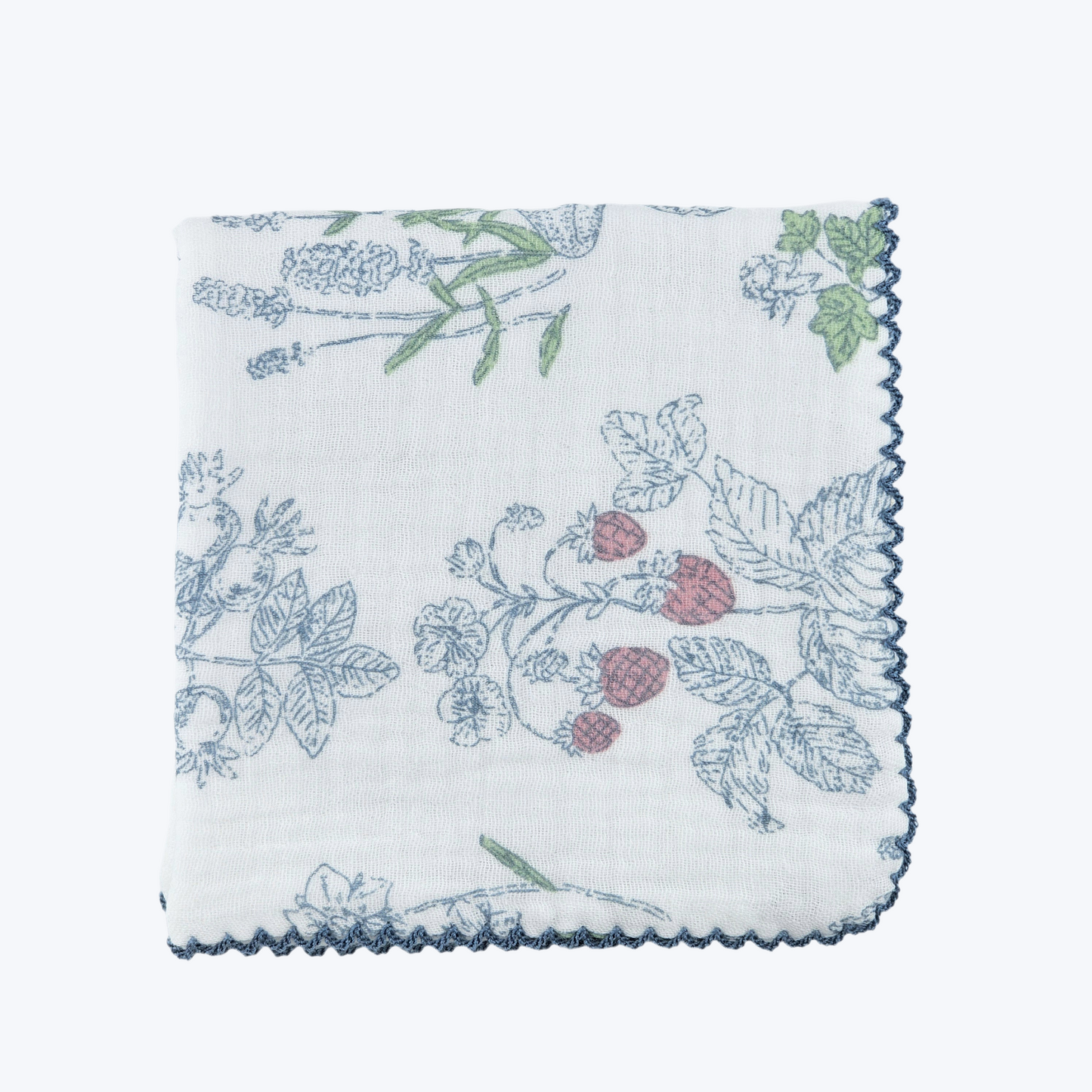 Woodland Garden Bunny Cotton Gauze Handkerchief