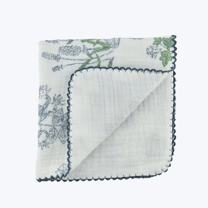 Woodland Garden Bunny Cotton Gauze Handkerchief