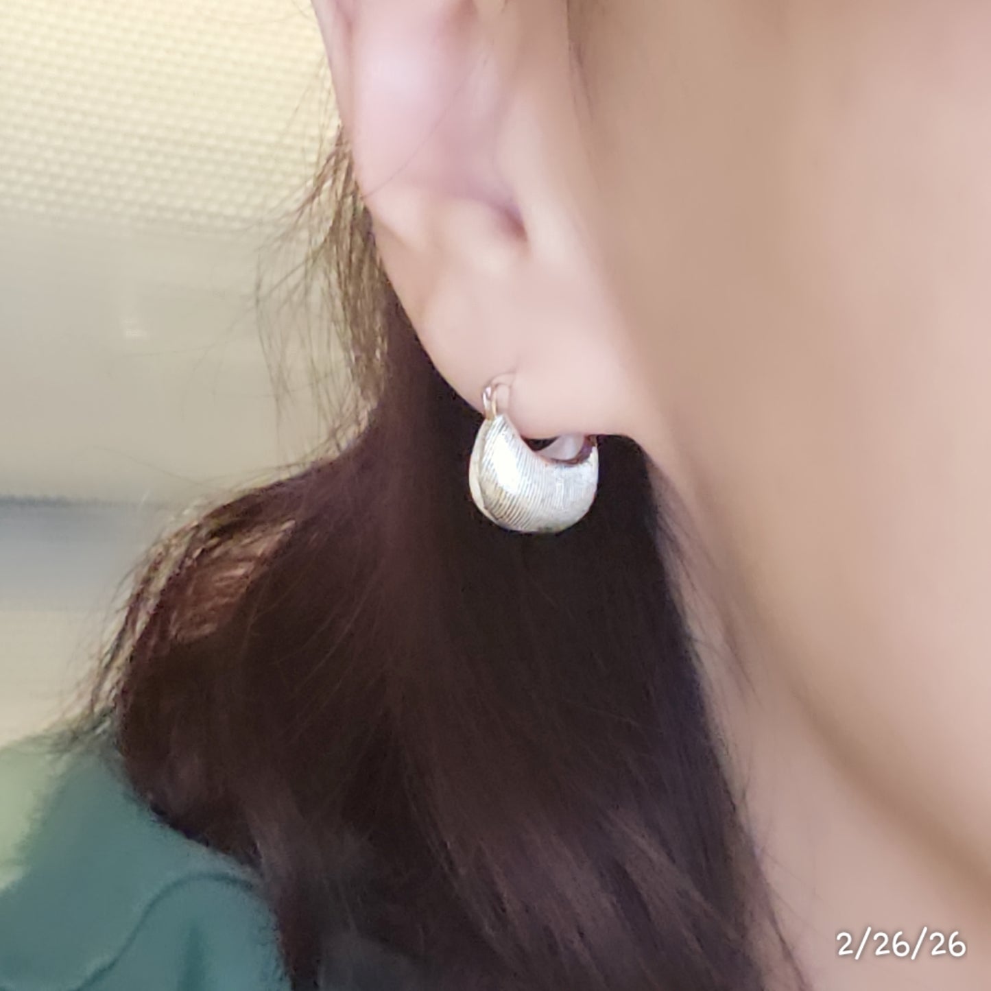 Luna Texture Silver Earrings