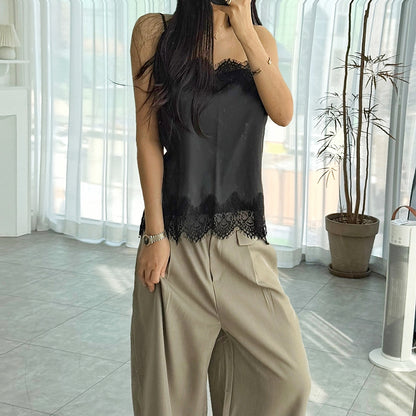 Silk Touch Lace Camisole Top – Women One Size