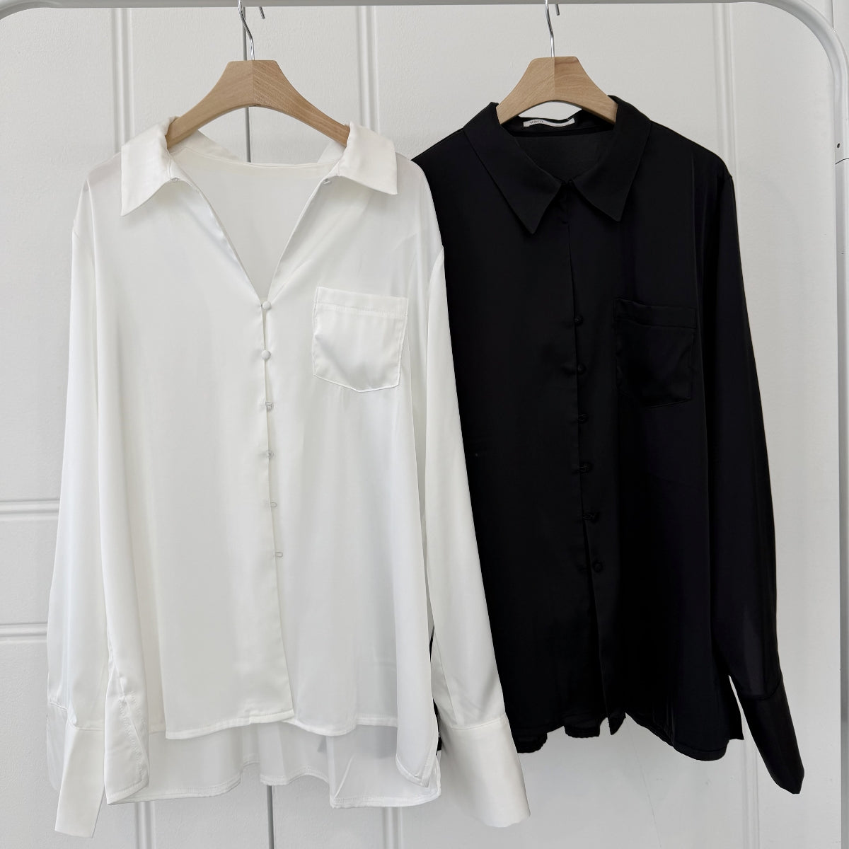 Satin Shine Blouse - Women One Size