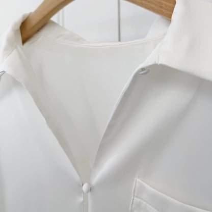 Satin Shine Blouse - Women One Size
