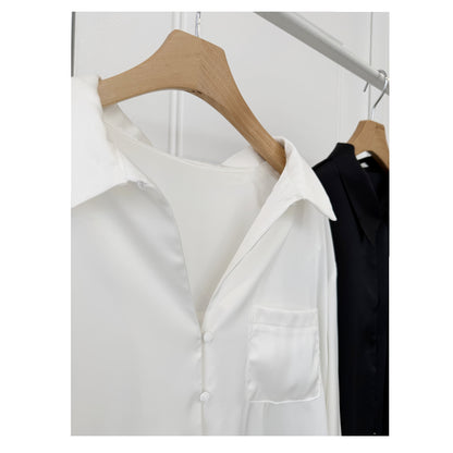 Satin Shine Blouse - Women One Size