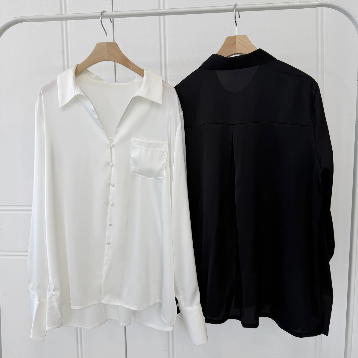 Satin Shine Blouse - Women One Size