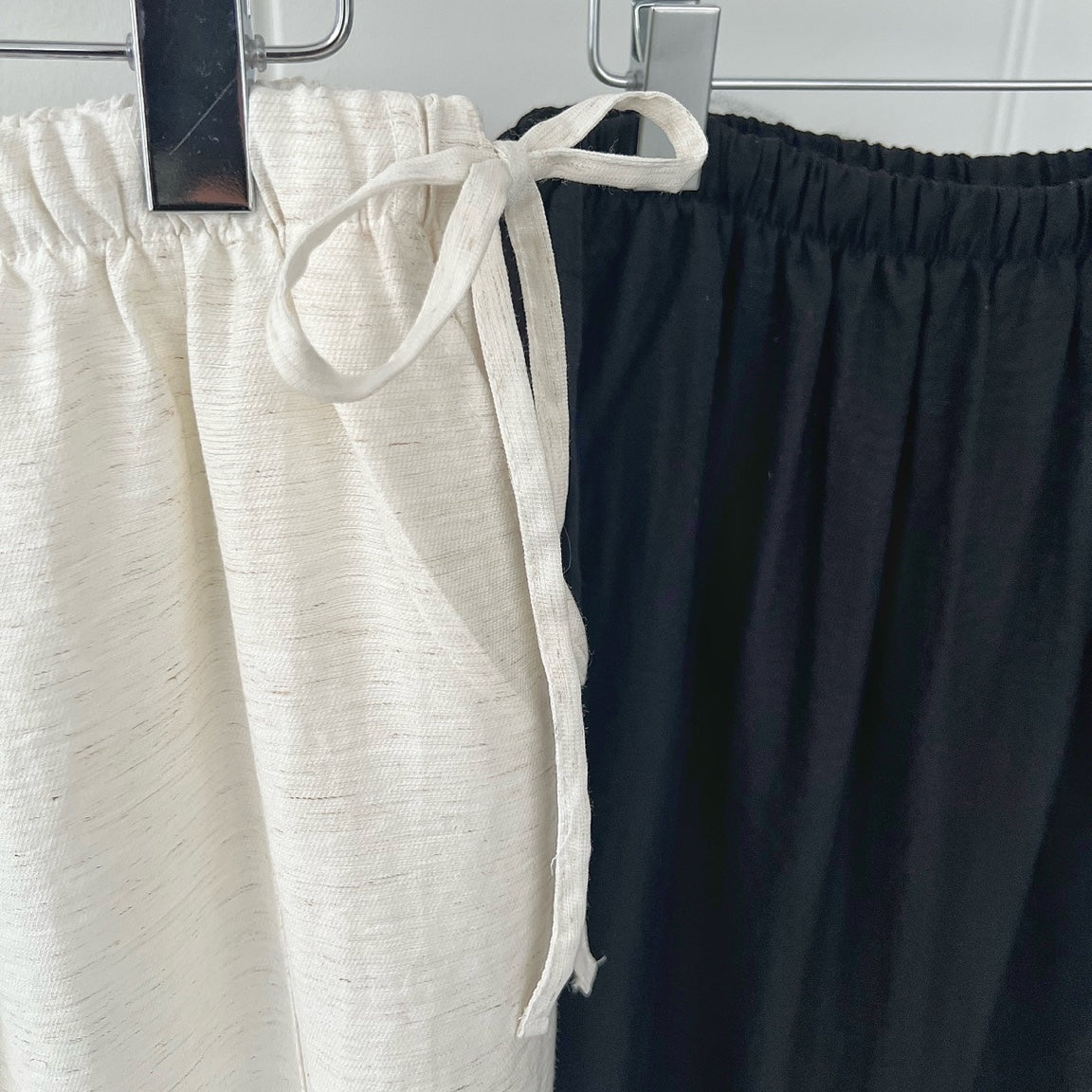 Linen Texture Tie-Waist Maxi Skirt – Women One Size