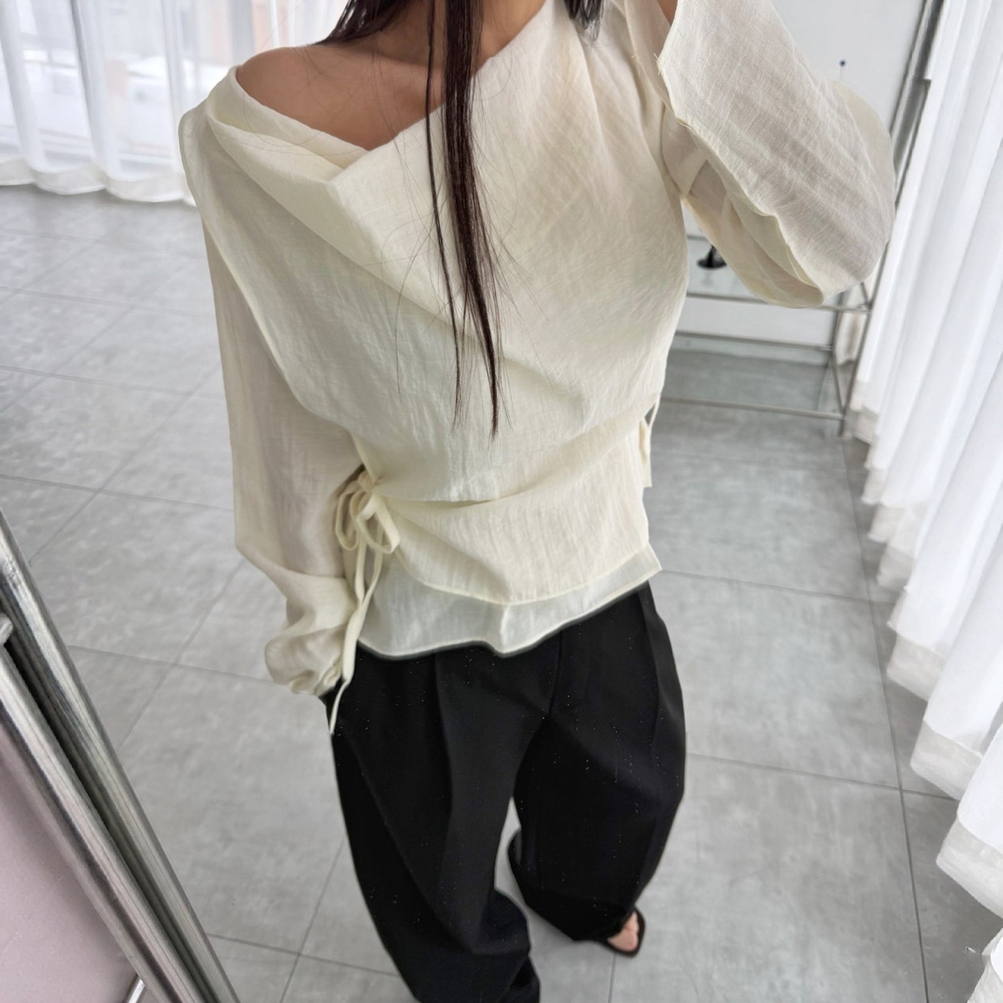 EMMA Draped Blouse  – Women One Size