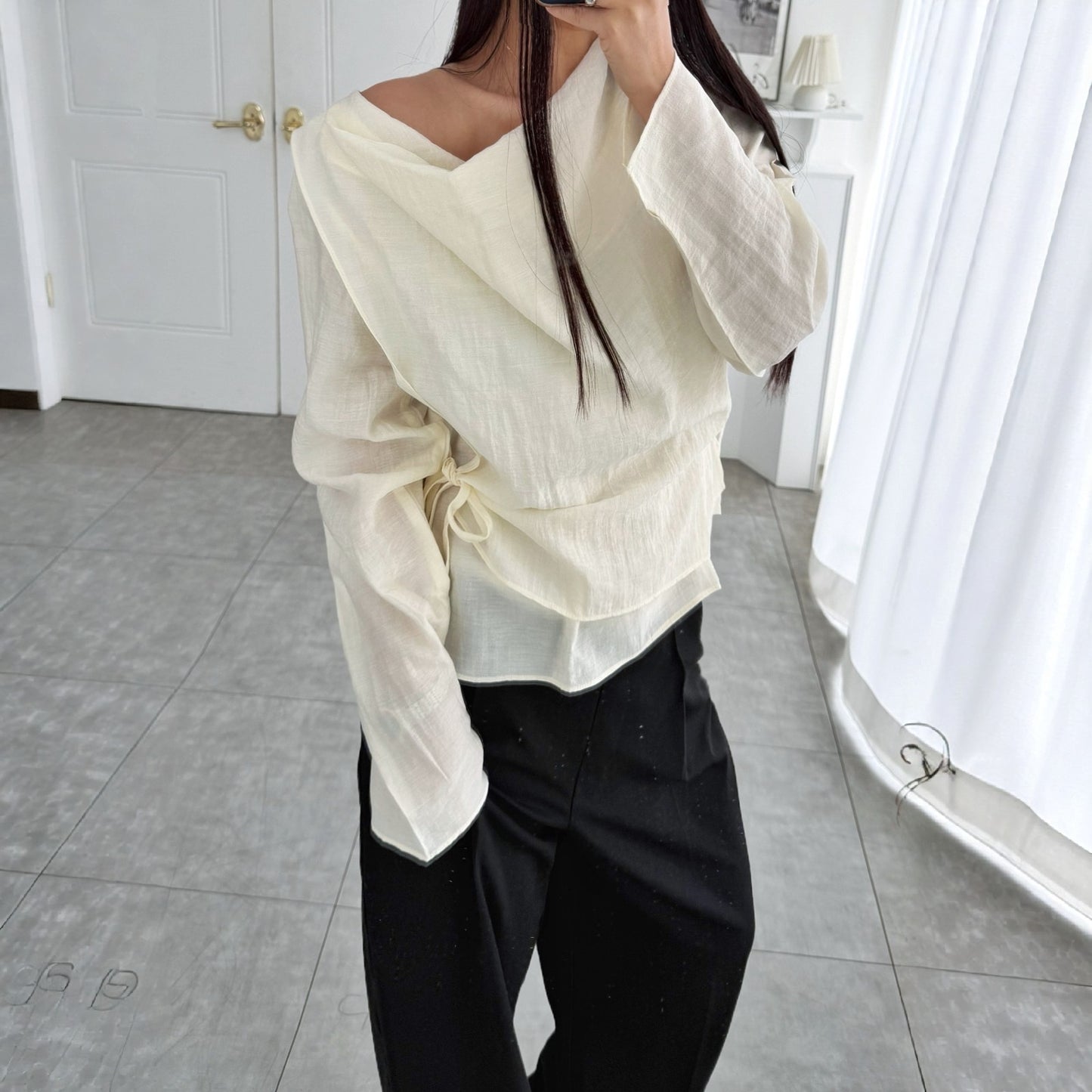 EMMA Draped Blouse  – Women One Size