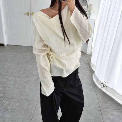 EMMA Draped Blouse  – Women One Size
