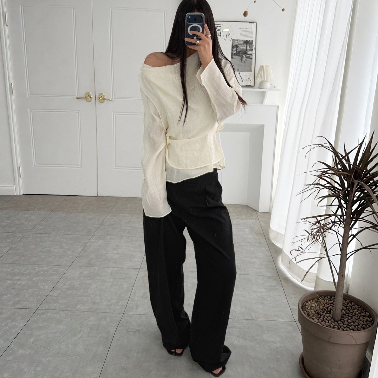 EMMA Draped Blouse  – Women One Size