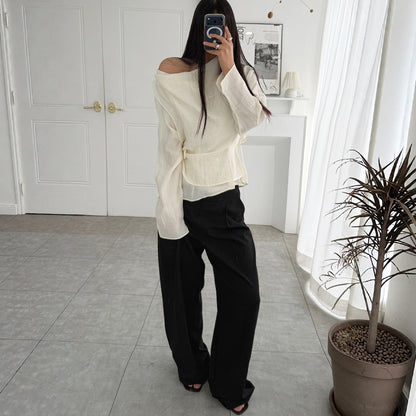 EMMA Draped Blouse  – Women One Size
