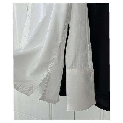 Lip Shape Pocket Soft Flow Blouse – Women One Size