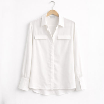 Lip Shape Pocket Soft Flow Blouse – Women One Size