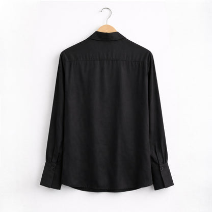 Lip Shape Pocket Soft Flow Blouse – Women One Size