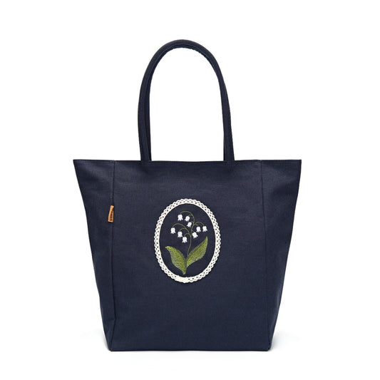 Lily Embroidery Eco Shoulder Bag