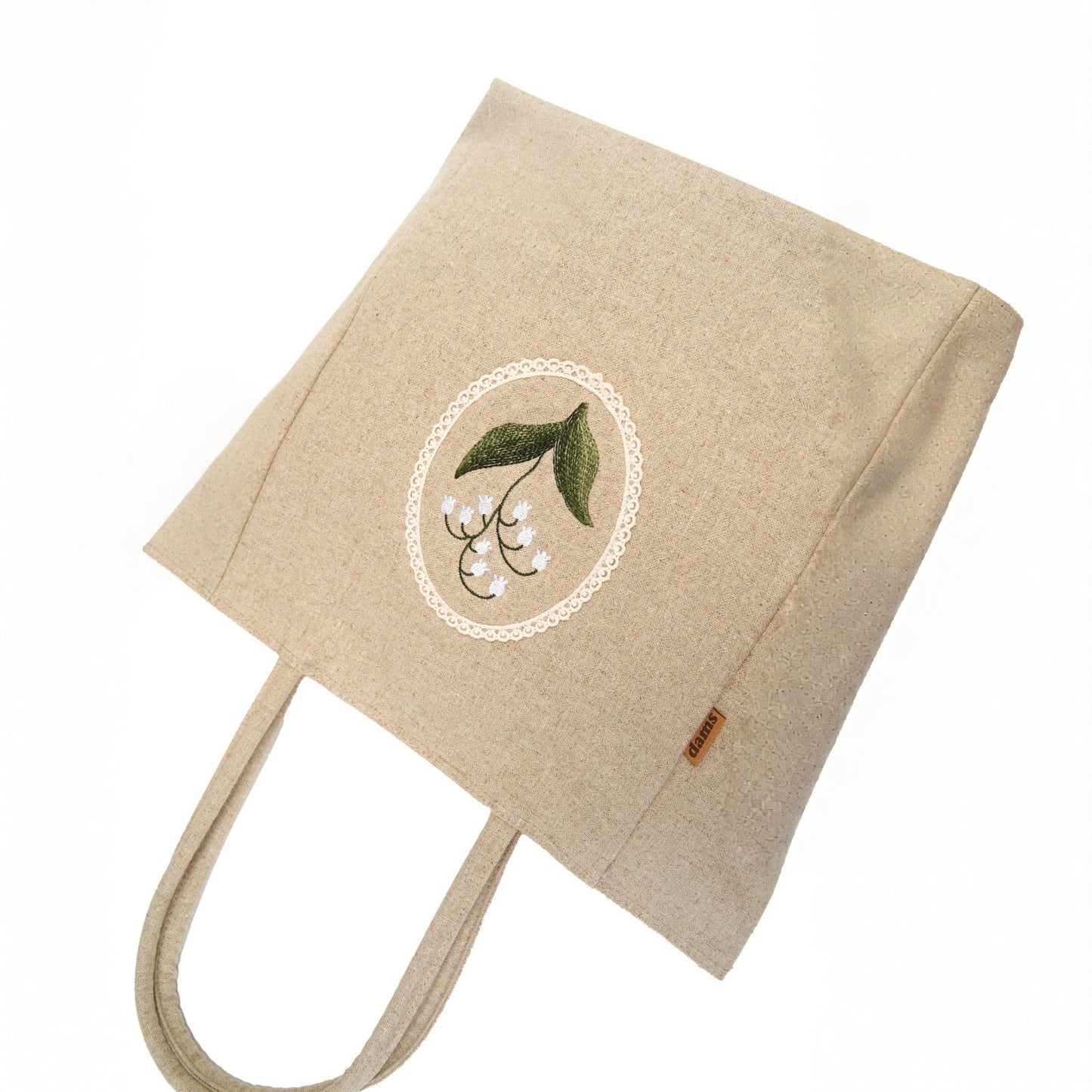 Lily Embroidery Eco Shoulder Bag