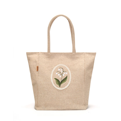 Lily Embroidery Eco Shoulder Bag