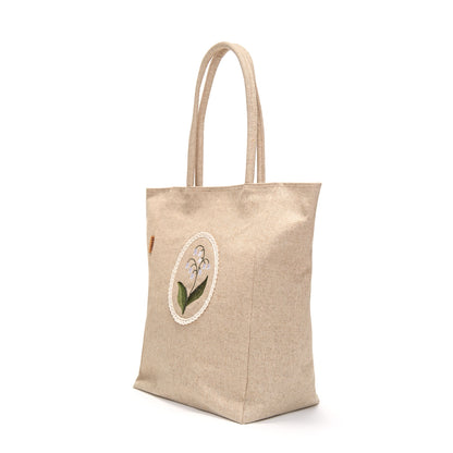 Lily Embroidery Eco Shoulder Bag