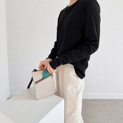 Lily Embroidery Phone Bag – Handmade Floral Crossbody