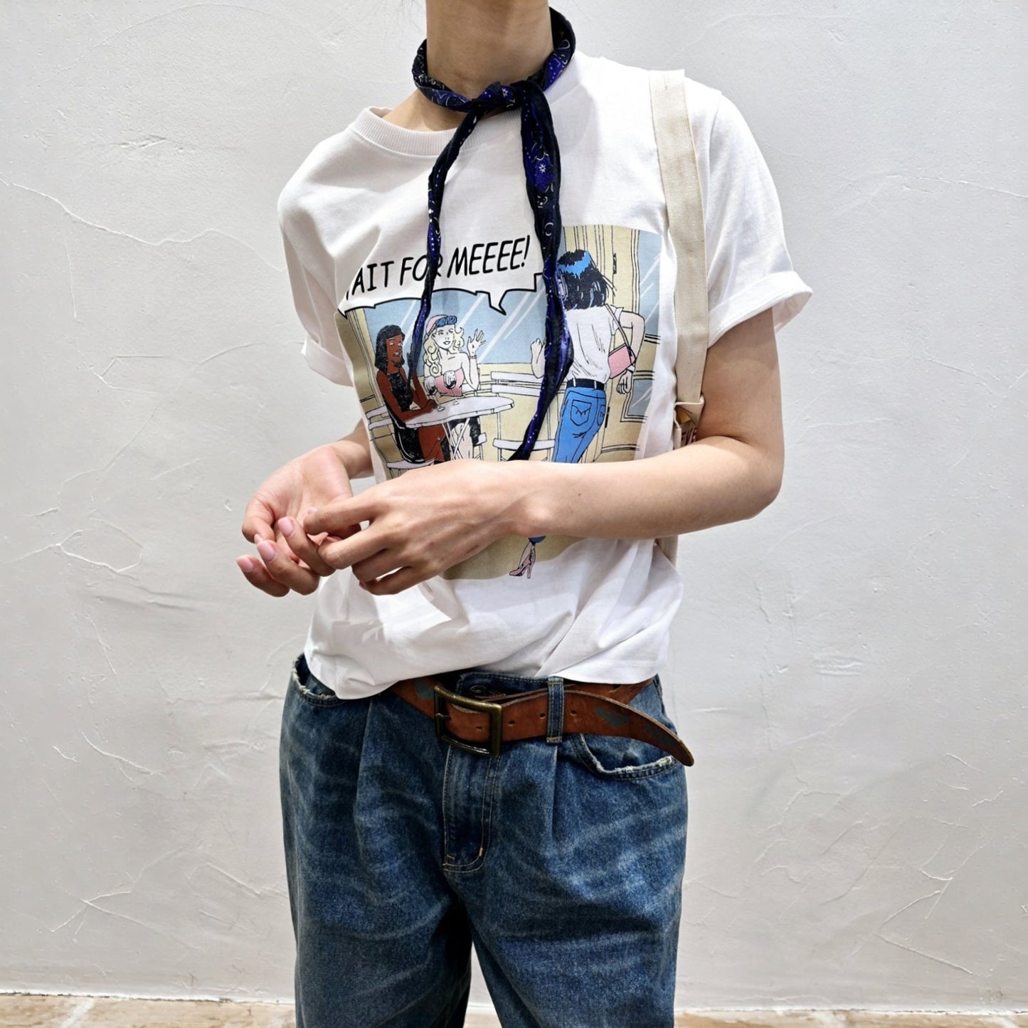 Pleated Barrel Fit Vintage Denim Pants
