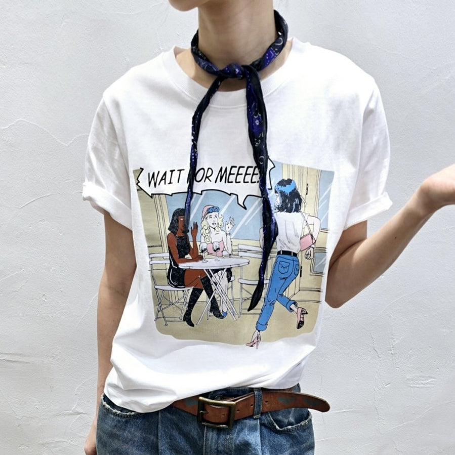 Wait For Me Graphic Tee – Soft Cotton Statement - Women One Size