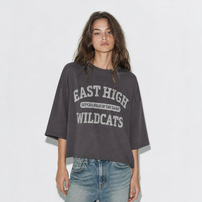 East High Wildcats 3/4 Sleeve Graphic Tee – Women One Size