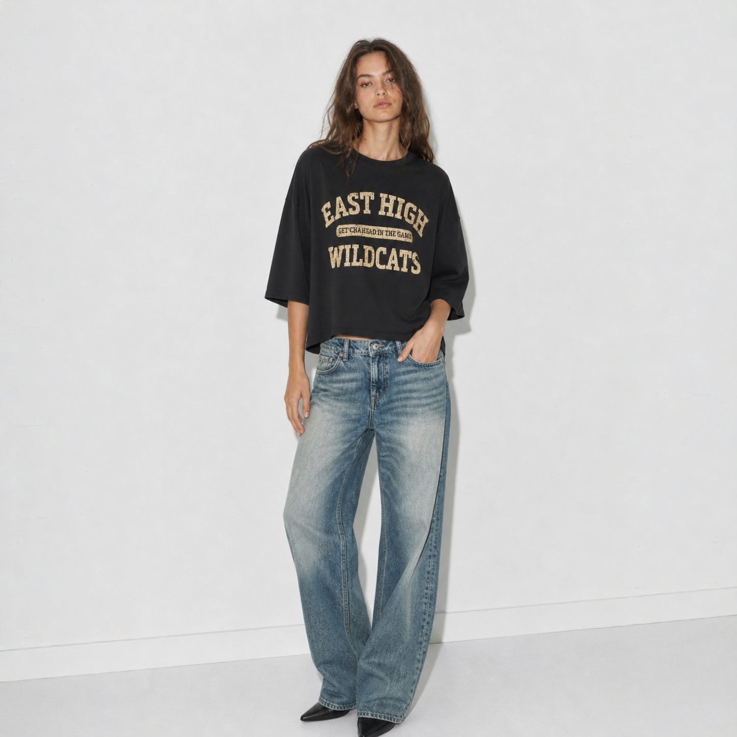 East High Wildcats 3/4 Sleeve Graphic Tee – Women One Size