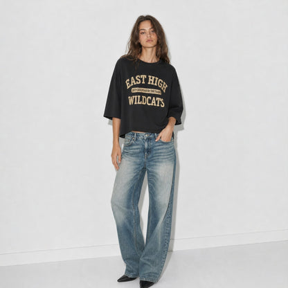 East High Wildcats 3/4 Sleeve Graphic Tee – Women One Size