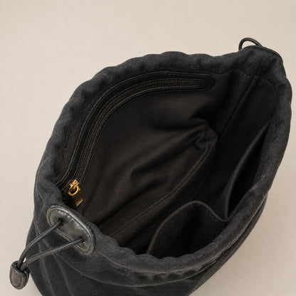 LOBAN Woven Leather Shoulder Bag with Inner Pouch