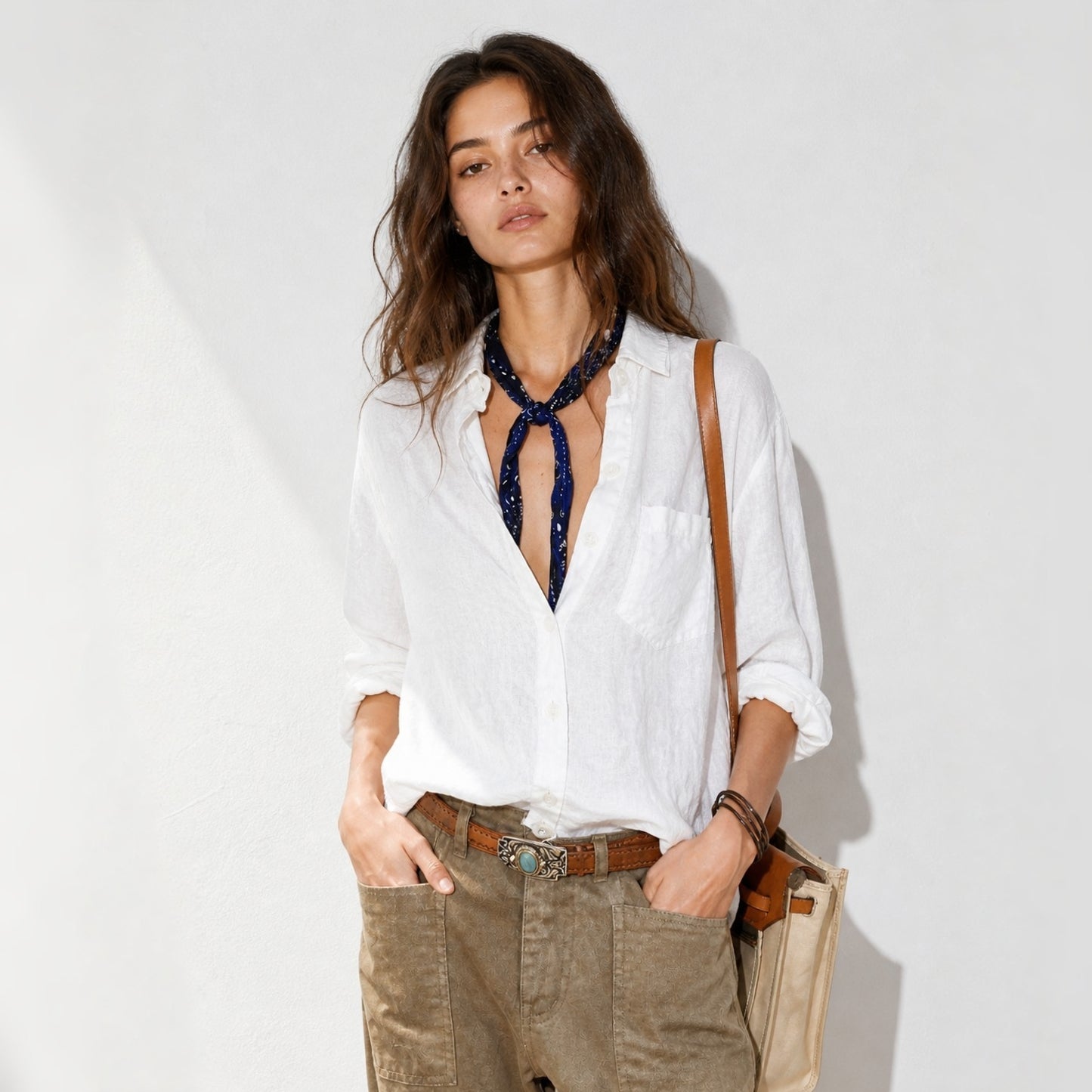 Soft Touch Premium Linen Shirt - Women One Size