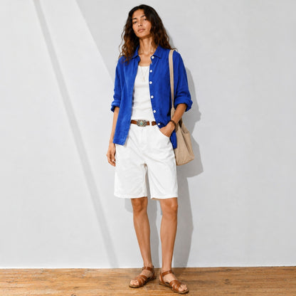 Soft Touch Premium Linen Shirt - Women One Size