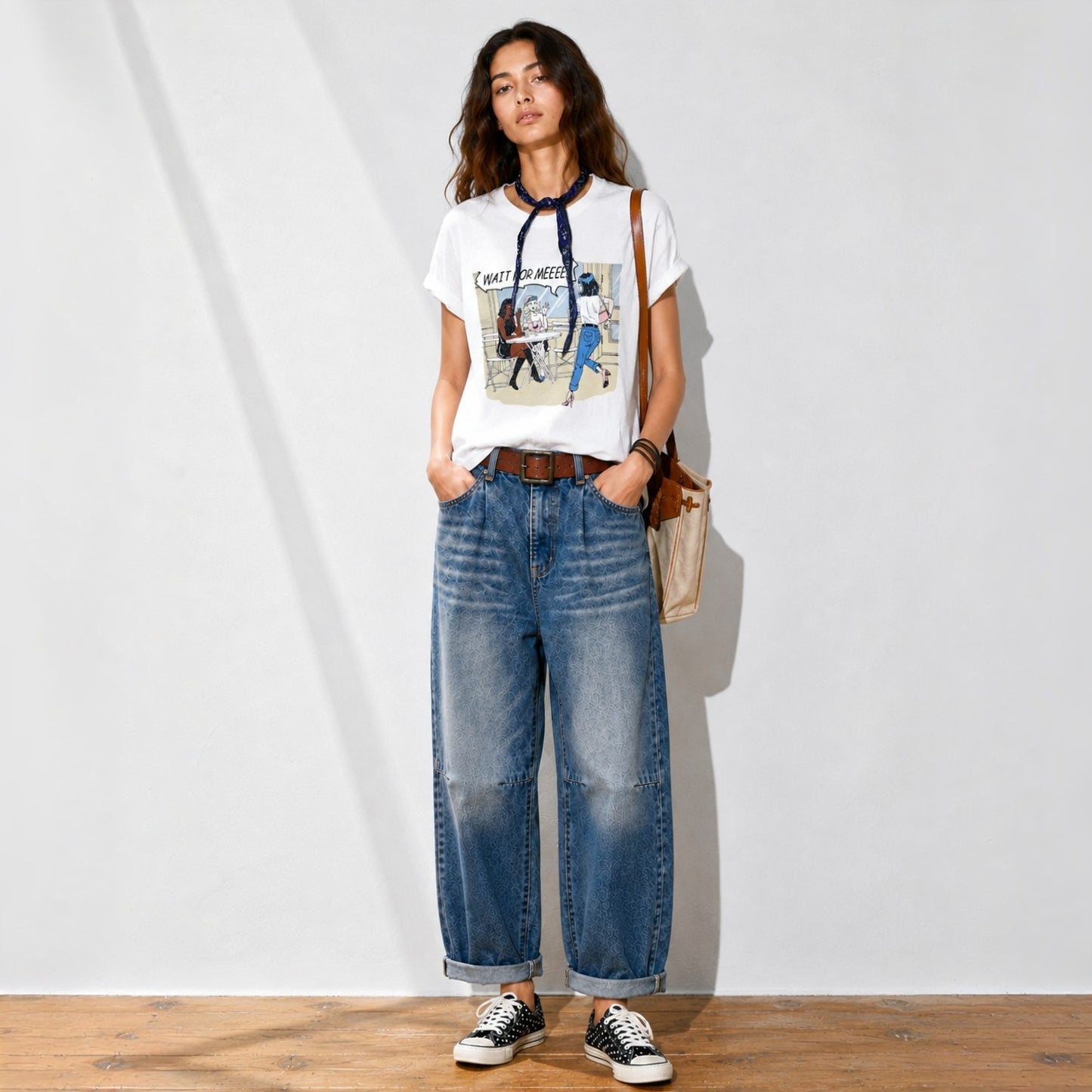 Wait For Me Graphic Tee – Soft Cotton Statement - Women One Size