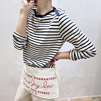 Marin Stripe Boat Neck Long Sleeve Top - Women One Size