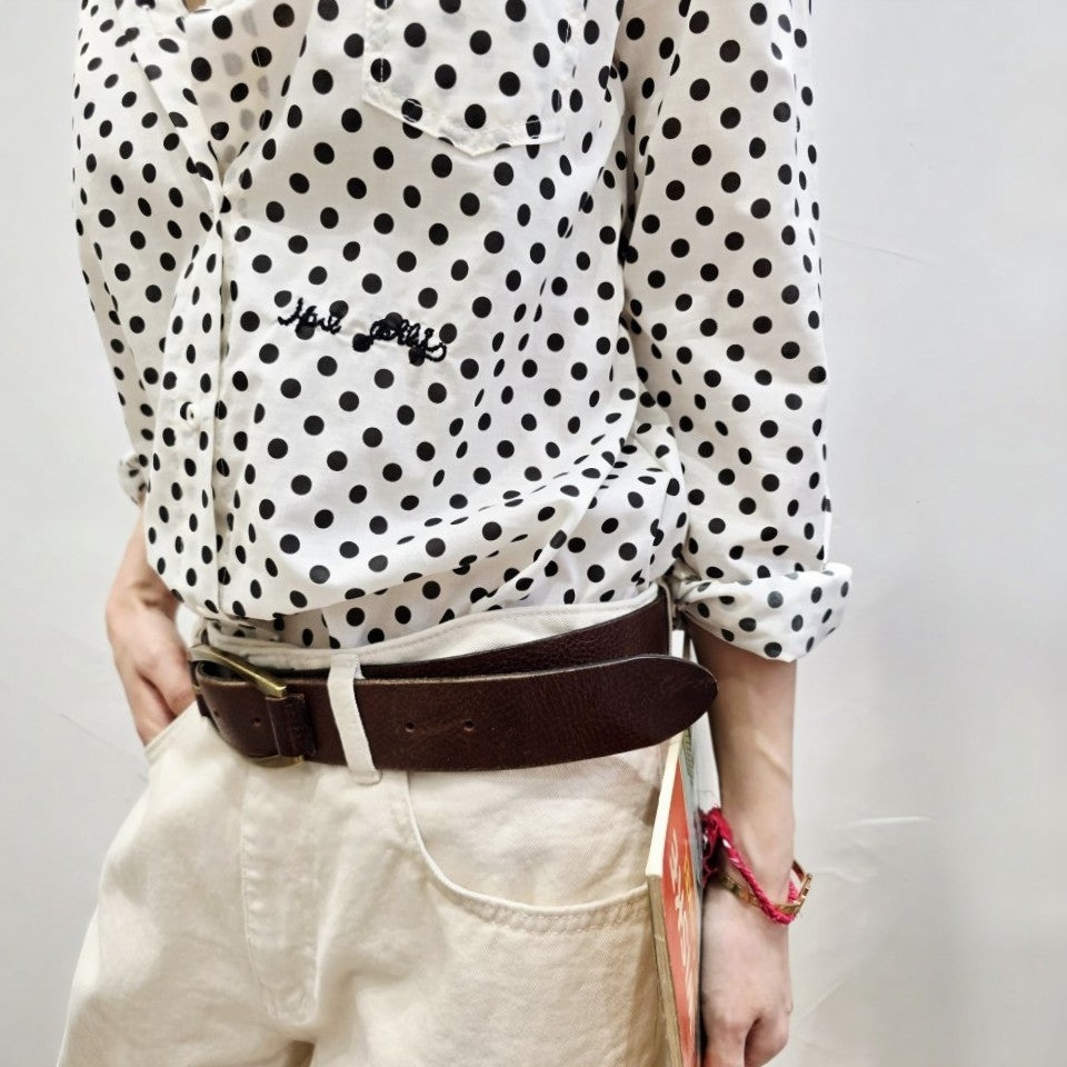French Dot Everyday Blouse - Women One Size