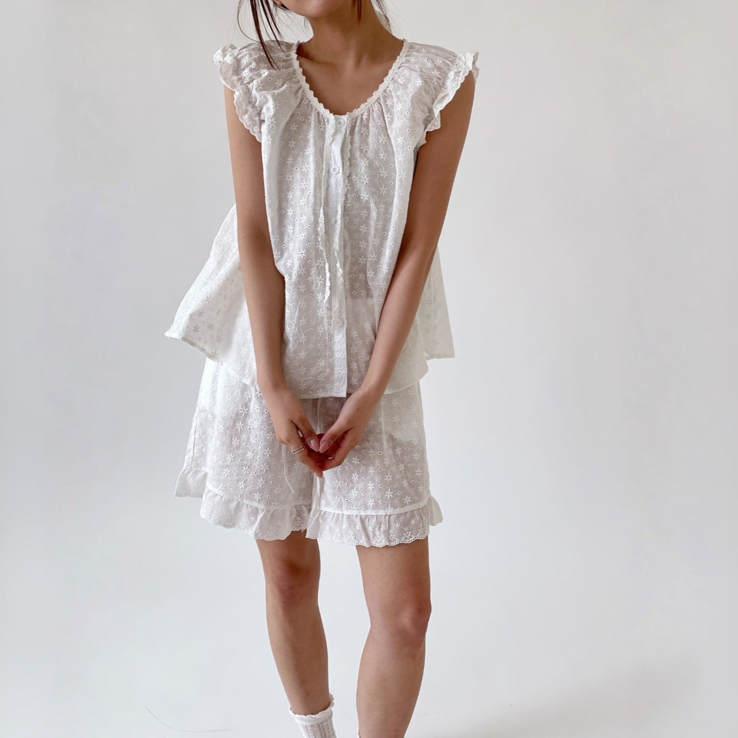 Dandelion Cotton Eyelet Pajama Set