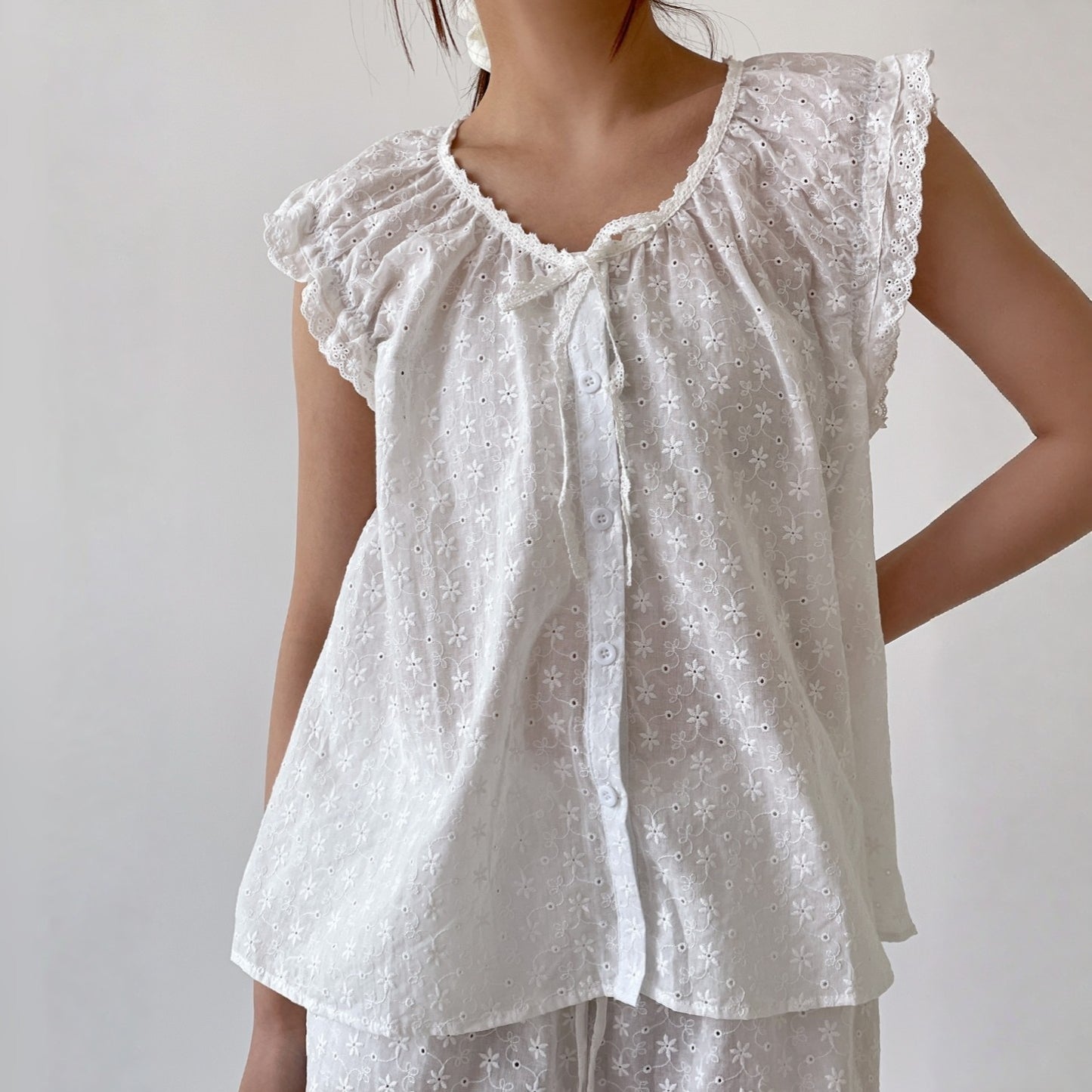 Dandelion Cotton Eyelet Pajama Set