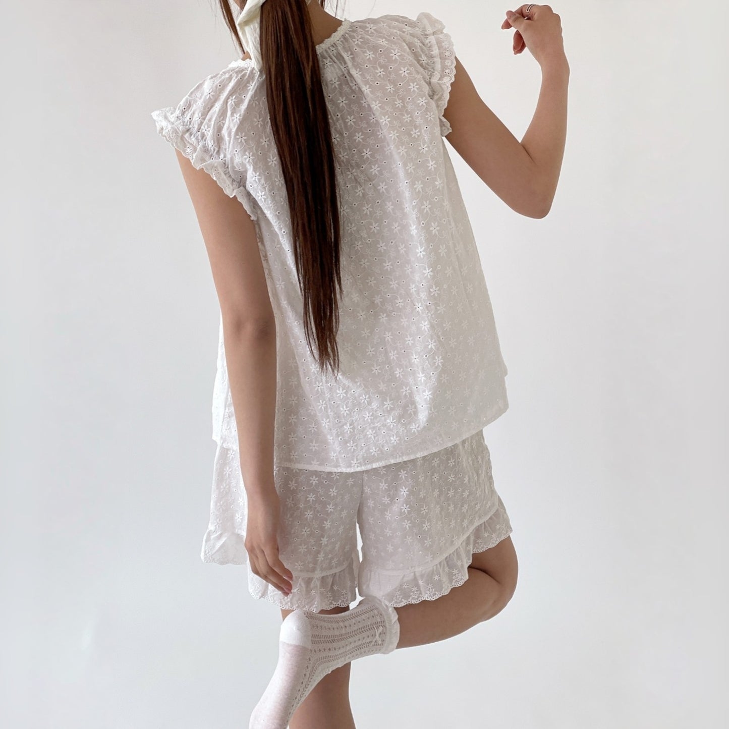 Dandelion Cotton Eyelet Pajama Set