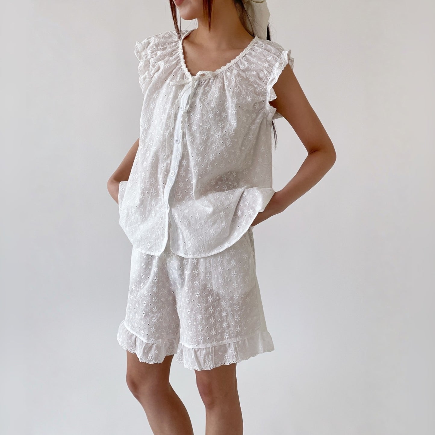 Dandelion Cotton Eyelet Pajama Set