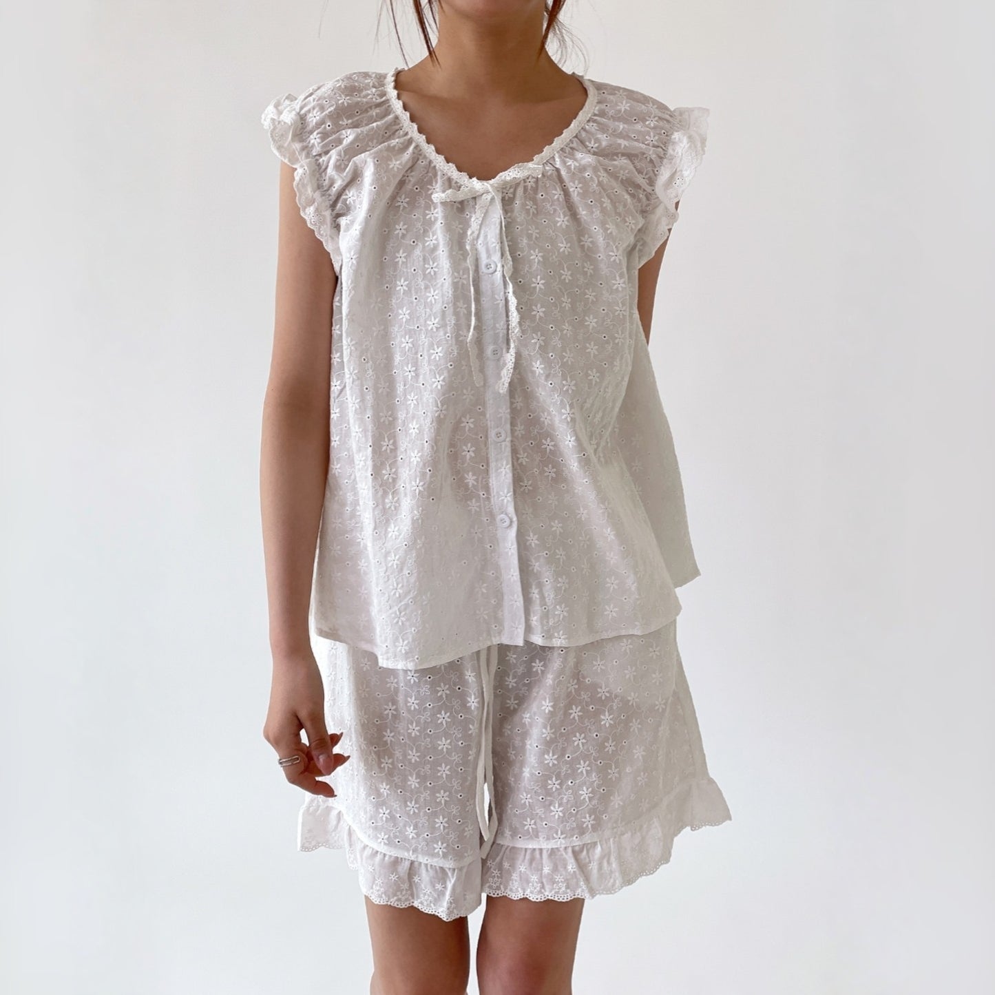 Dandelion Cotton Eyelet Pajama Set