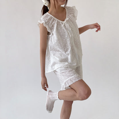 Dandelion Cotton Eyelet Pajama Set