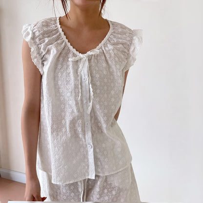 Dandelion Cotton Eyelet Pajama Set