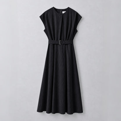 RENE Textured A-Line Midi Dress - Women One Size
