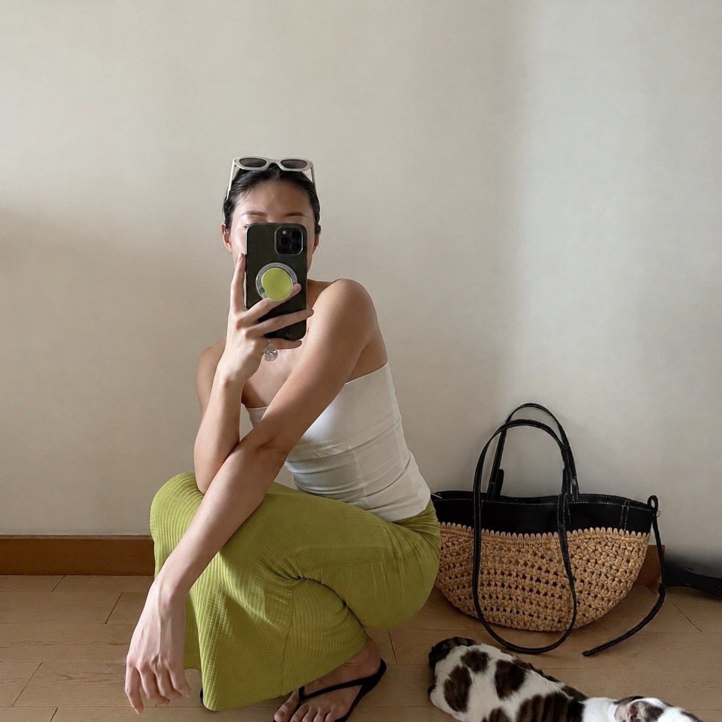 Raffia Basket Tote Bag