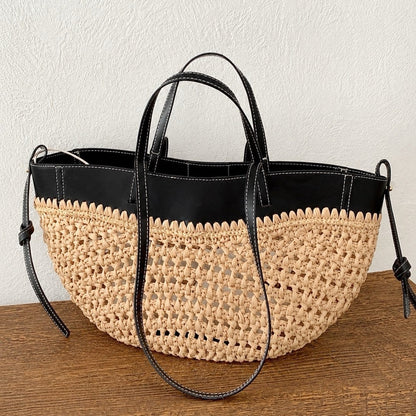 Raffia Basket Tote Bag
