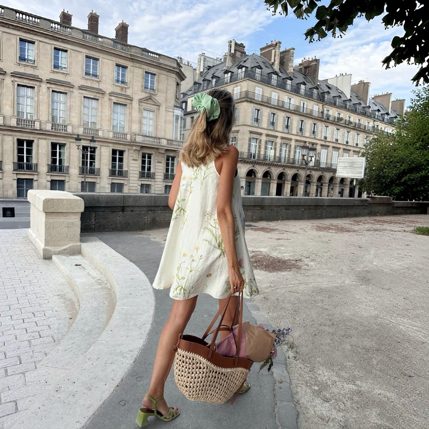 Raffia Basket Tote Bag