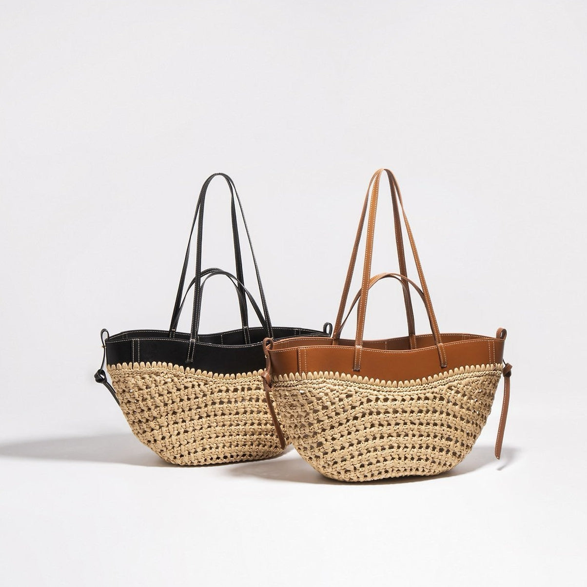 Raffia Basket Tote Bag
