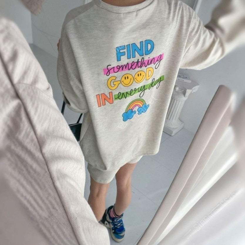 Find Something Good Graphic Cotton Matching Setwear - Women One Size