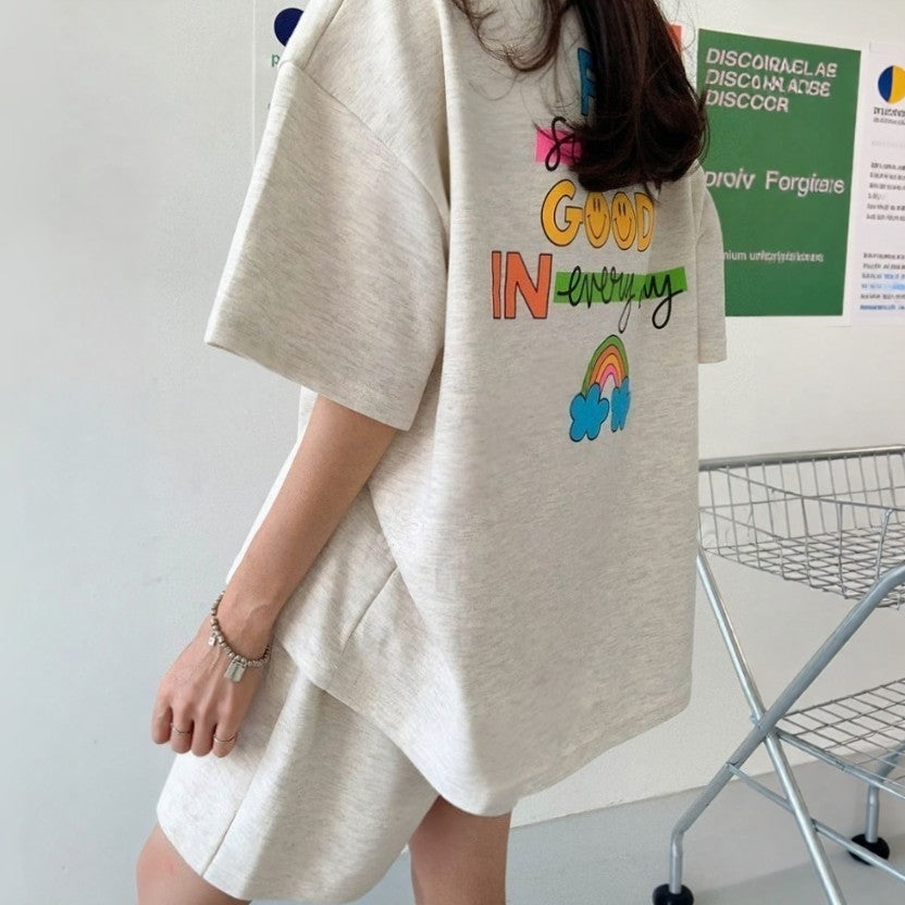 Find Something Good Graphic Cotton Matching Setwear - Women One Size