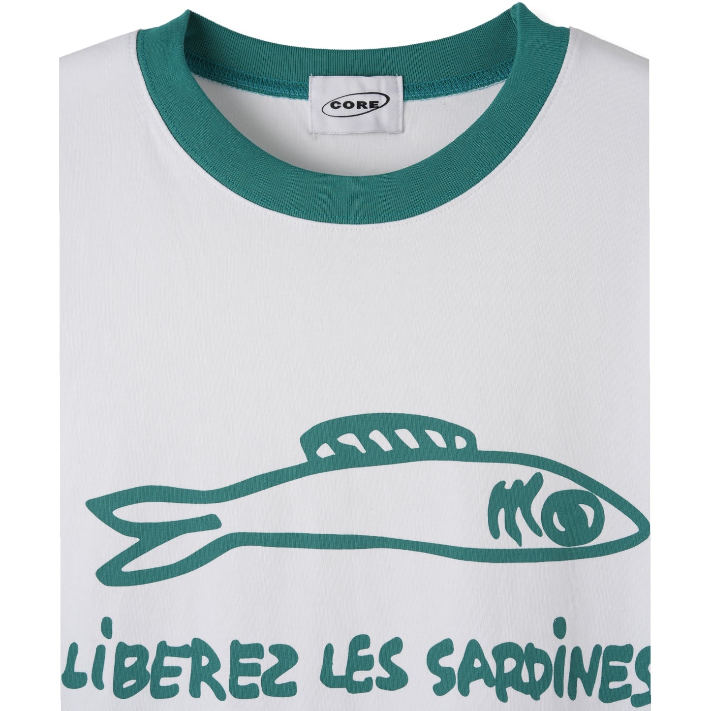 Vintage Fish Ringer Tee - Men One Size ( Unisex )