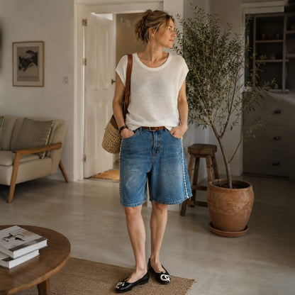 Relaxed Textured Knit Top - Women One Size